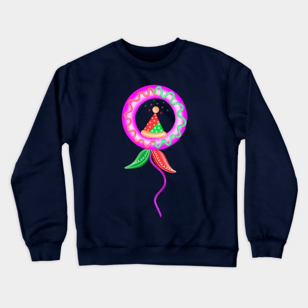 Cute pink christmas balloon. Crewneck Sweatshirt by Onanong art design shop.